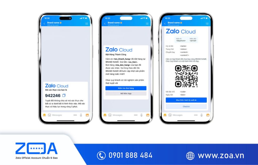 Các thành phần chính của Zalo OA ZNS