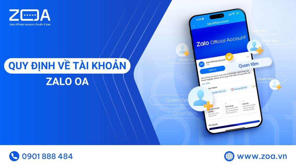 Quy định về tài khoản Zalo OA