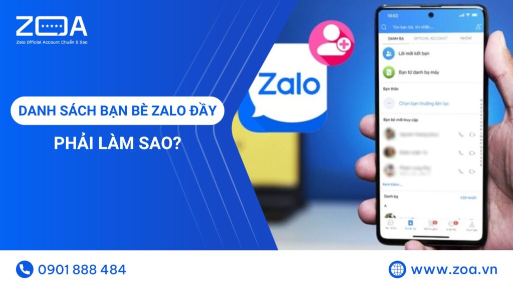 Danh sách bạn bè Zalo đầy