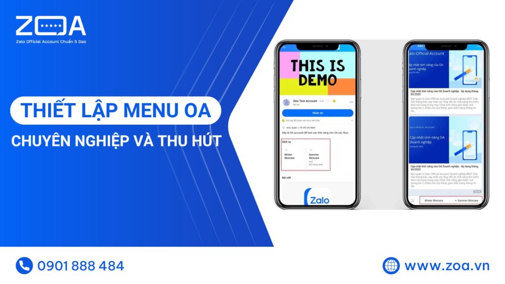 Thiết lập menu OA